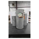 3 - WHEELING GALVANIZED VTG  PAILS
