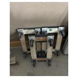 3 SMALL 4-WHEEL DOLLYS