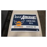 GULF AIRCRAFT ENGINE OIL PORCELAIN SIGN