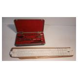 POST GERMAN DRAFTING VTG TOOLS & SLIDE RULE