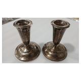 STERLING WEIGHTED CANDLE HOLDERS