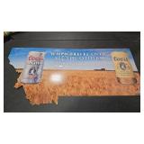 MONTANA COORS METAL ADVERTICING SIGN