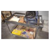 2 TIER METAL ROLLING CART W ASST. TOOLS