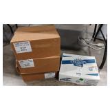 3 BOXES OF THANK YOU SACKS, BOX OF CAN LINERS
