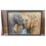 ELEPHANTS FRAMED PRINT