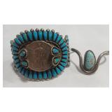 1942 WALKING LIBERTY HALF COIN SILNER TURQUOISE