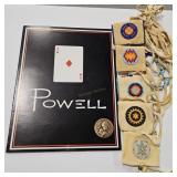 5 - SACAJAWEA BRONZE MEDALLIONS & ACE POWELL BOOK