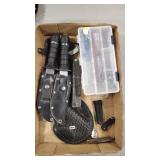 2 TACTICAL KNIFES, POCKET KNIFES AND HOLSTER