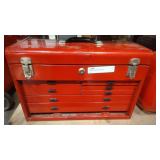 KENNEDY METAL TOOL BOX W/ TOOLS