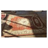 2 PC AUBUSSON WOOL CARPETS