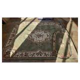 2 PC AUBUSSON WOOL CARPETS