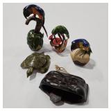 TAGUA NUT & WOOD CARVED NEW ZEALAND FIGURINES