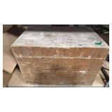 WOOD TOOL BOX WITH ASSORTED TOOLS