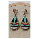 925 ZUNI INLAY EARRINGS