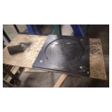 HD METAL TABLE W/ WOOD TOP 52' W X 24' D X 27' H