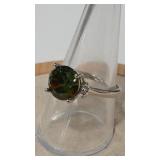 925 MYSTIC TOPAZ COLOR & CZ RING SZ  9
