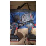 BOSCH IMPACT AND DRILL DRIVER WITH BATTERIES AND C