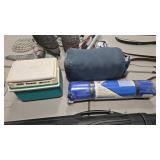 SELF INFLATING MATTRESS, SLEEPING BAG AND COOLER