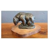 CATALPUS STYLE BRONZE ON WOOD BASE