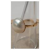 14K PEARL RING SZ 6