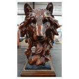 WOLF HEAD SCULPTURE