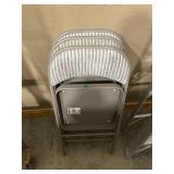 3 METAL PADDED FOLDING CHAIRS