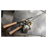 2 FISHING POLES WITH REELS