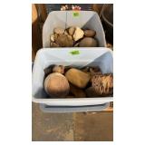 2 SMALL TOTES OF ROCKS