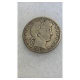 1913 SILVER BARBER HALF DOLLAR