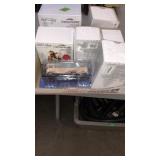 CHRISTMAS VACATION ORNAMENT & 6 SNOW VILLAGE