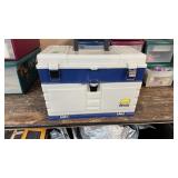PLANO TACKLE BOX W/ ARTIST SUPPLIES & MISC