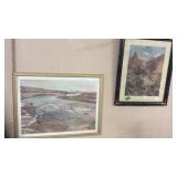 SIGNED GREAT FALLS OF MISSOURI PRINT & OTHER OLD