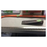 SPLITTING WEDGE & ORANGE SAW