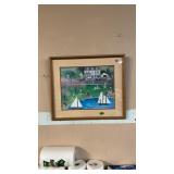 FRAMED WATER COLOR BY REGI KIELER