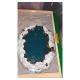 TOTE W/ CHRISTMAS VILLAGE & SCENERY ITEMS