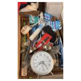 BX W/ ALARM CLOCK, NAIL CLIPPERS, FILES & OTHER