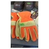 2 PR OF PIG SKIN XL WORK GLOVES