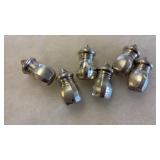 6 STERLING SALT SHAKERS