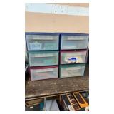 6 DRAWER ORGANIZERS W/ CONTENTS