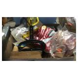 BX & TOTE W/ MISC HARDWARE ITEMS