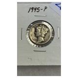 1945-P MERCURY SILVER DIME