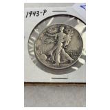 1943-P WALKING LIBERTY SILVER HALF DOLLAR