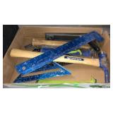 BX W/ 2 HAMMERS, PRY BARS, SPEED SQUARE