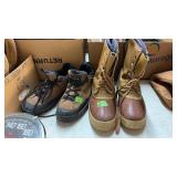 HIKING BOOTS & PR OF PACK SNOW BOOTS