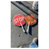 HAND HELD SLOW & STOP SIGN