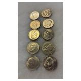 10 EISENHOWER DOLLARS