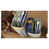 2 STACKS OF STORAGE TOTES & LIDS