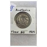 AUSTRAILIAN 1924 FLORIN COIN