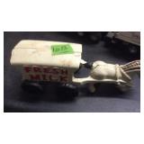 CAST IRON FRESH MILK HORSE & WAGON