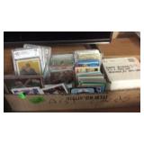 BX OF ASSORTED TRADING CARDS-FOOTBALL, BASEBALL